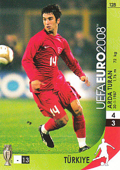 Arda Turan Turkey Panini Euro 2008 Card Game #128